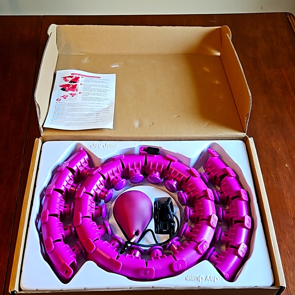 JOY JUMP INFINITY WEIGHTED HULA HOOP (ADJUSTABLE) PINK/PURPLE